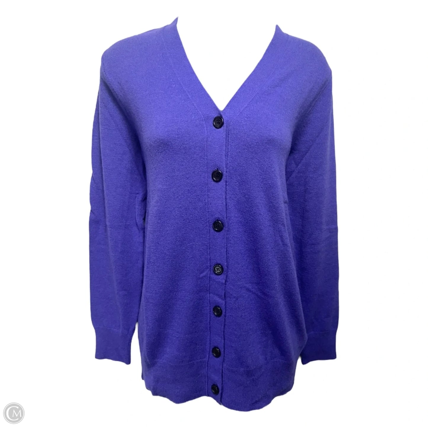 Wool & Cashmere Blend Sweater Cardigan By J. Crew In Purple, Size: S