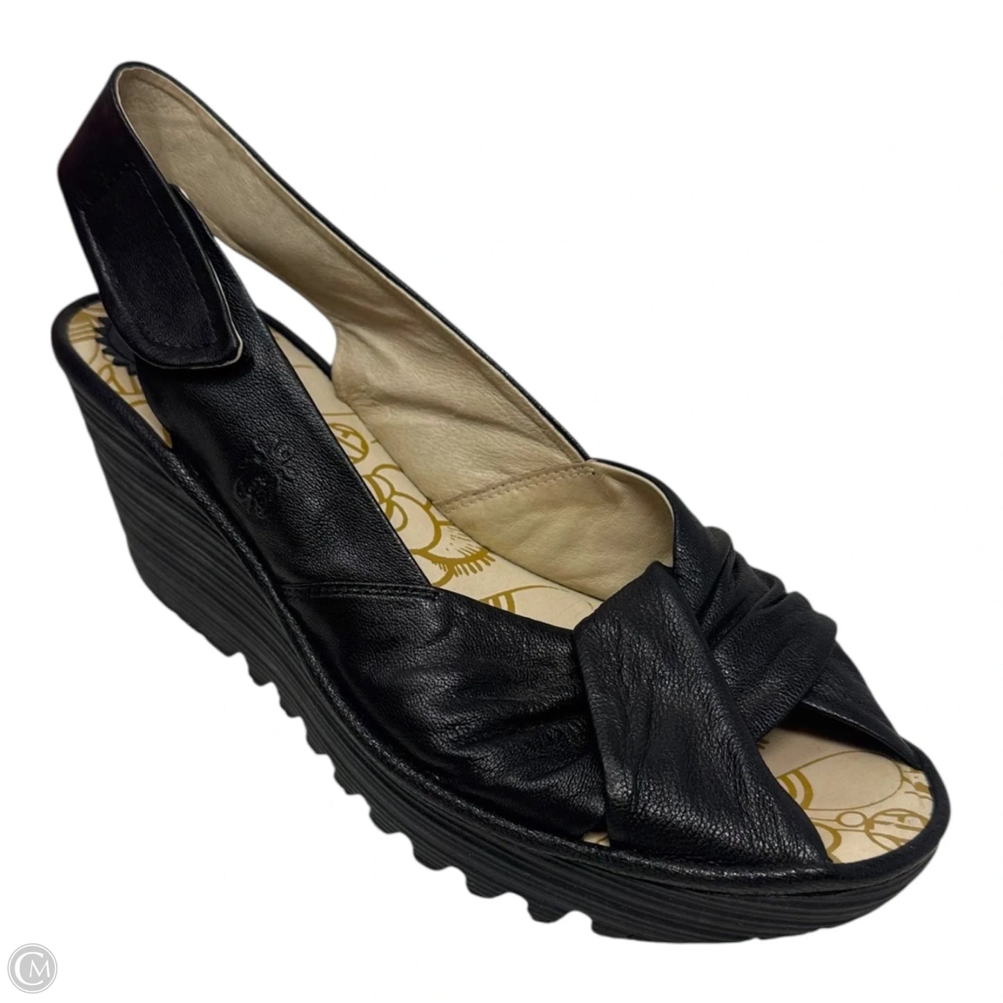 Yakin Sandals Heels Platform By Fly London In Black, Size: 10