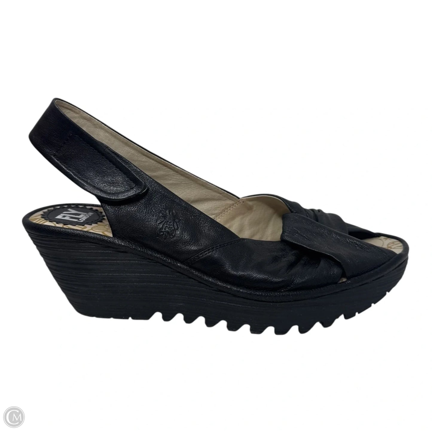Yakin Sandals Heels Platform By Fly London In Black, Size: 10