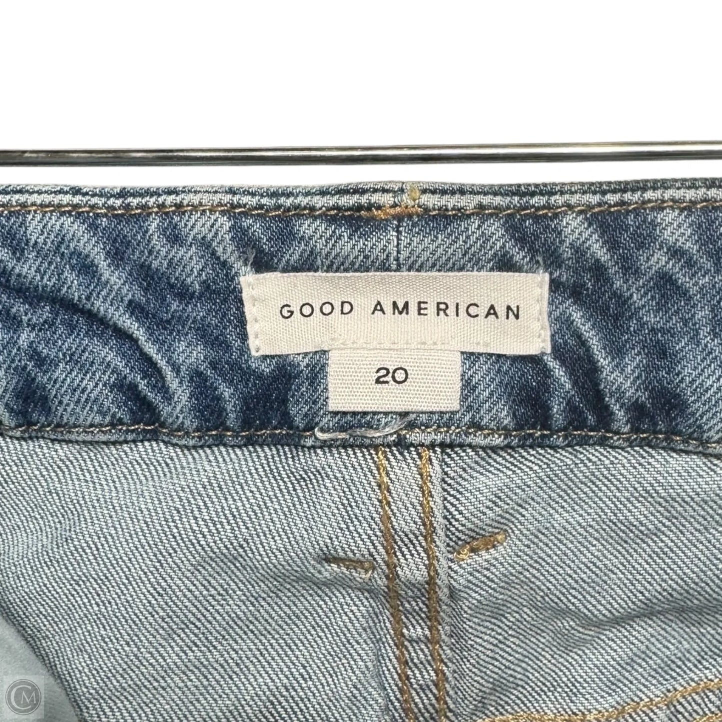 Jeans Straight By Good American In Blue Denim, Size: 20