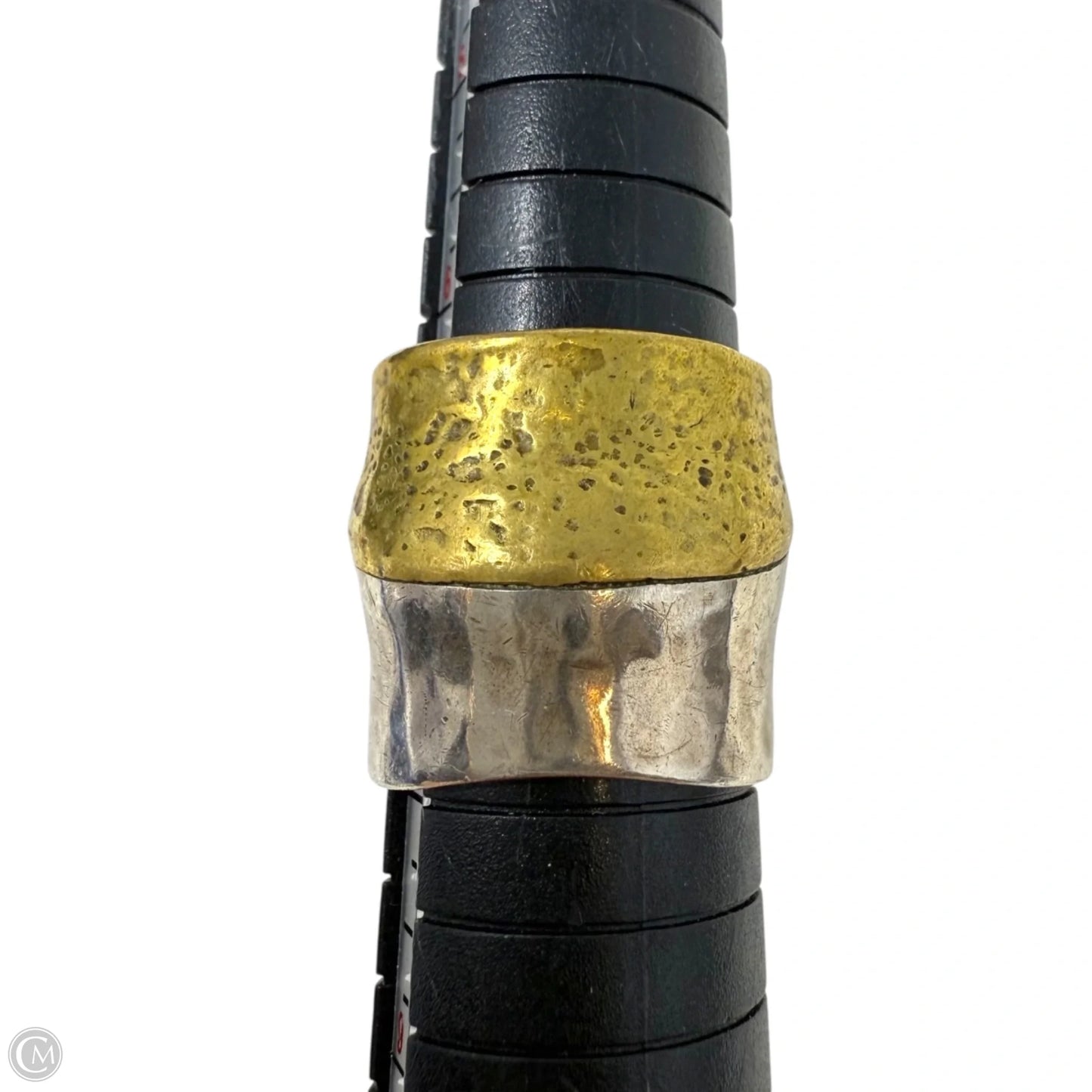 Sterling Silver & Brass Rain or Shine Wide Band 2 Tone Ring By Silpada, Size: 7