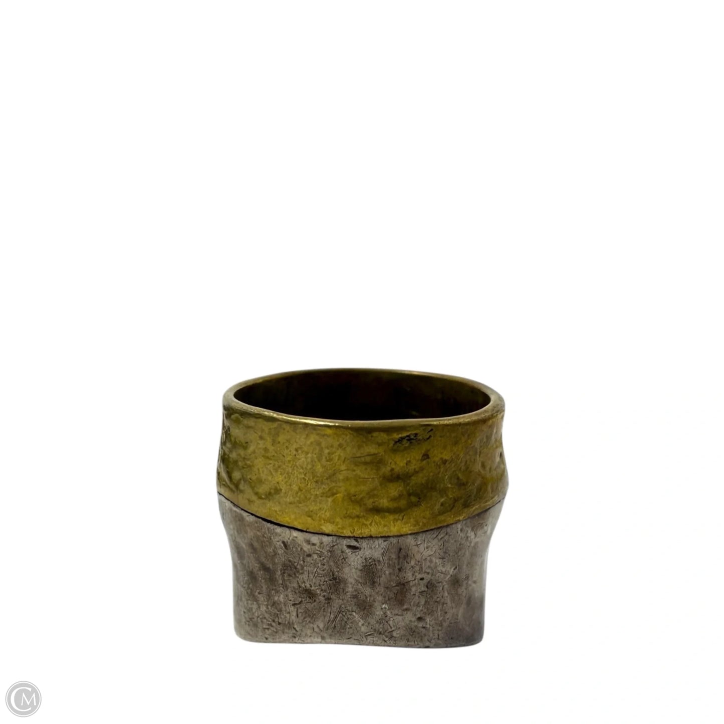 Sterling Silver & Brass Rain or Shine Wide Band 2 Tone Ring By Silpada, Size: 7