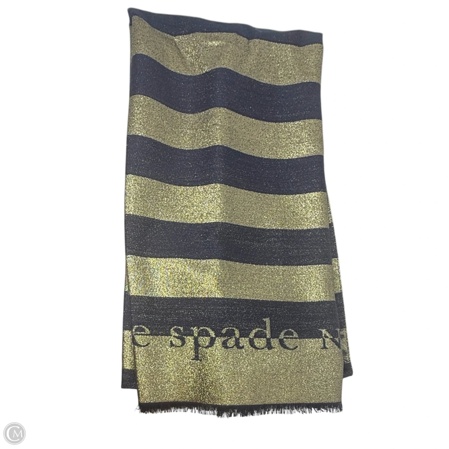 Awning Stripe Yarn Dye Scarf Designer By Kate Spade In Blazer Blue