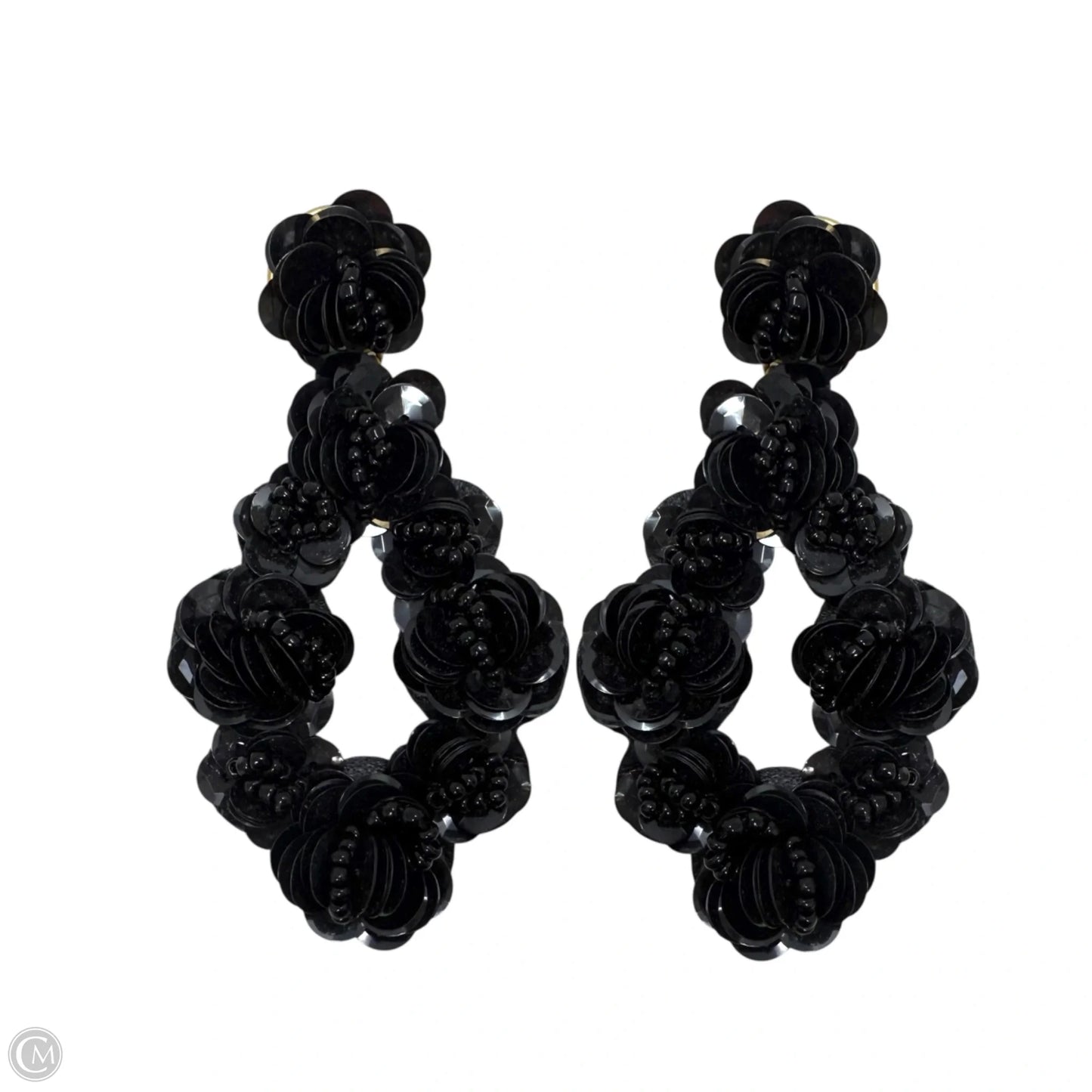 Leather Backed Sequin Petal Earrings By J. Crew