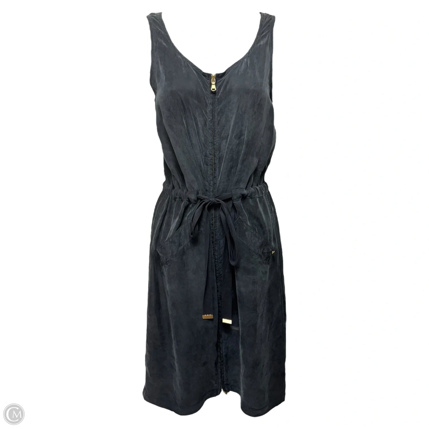 Silk Zip Up Dress Designer By Marc By Marc Jacobs In Grey, Size: Xs