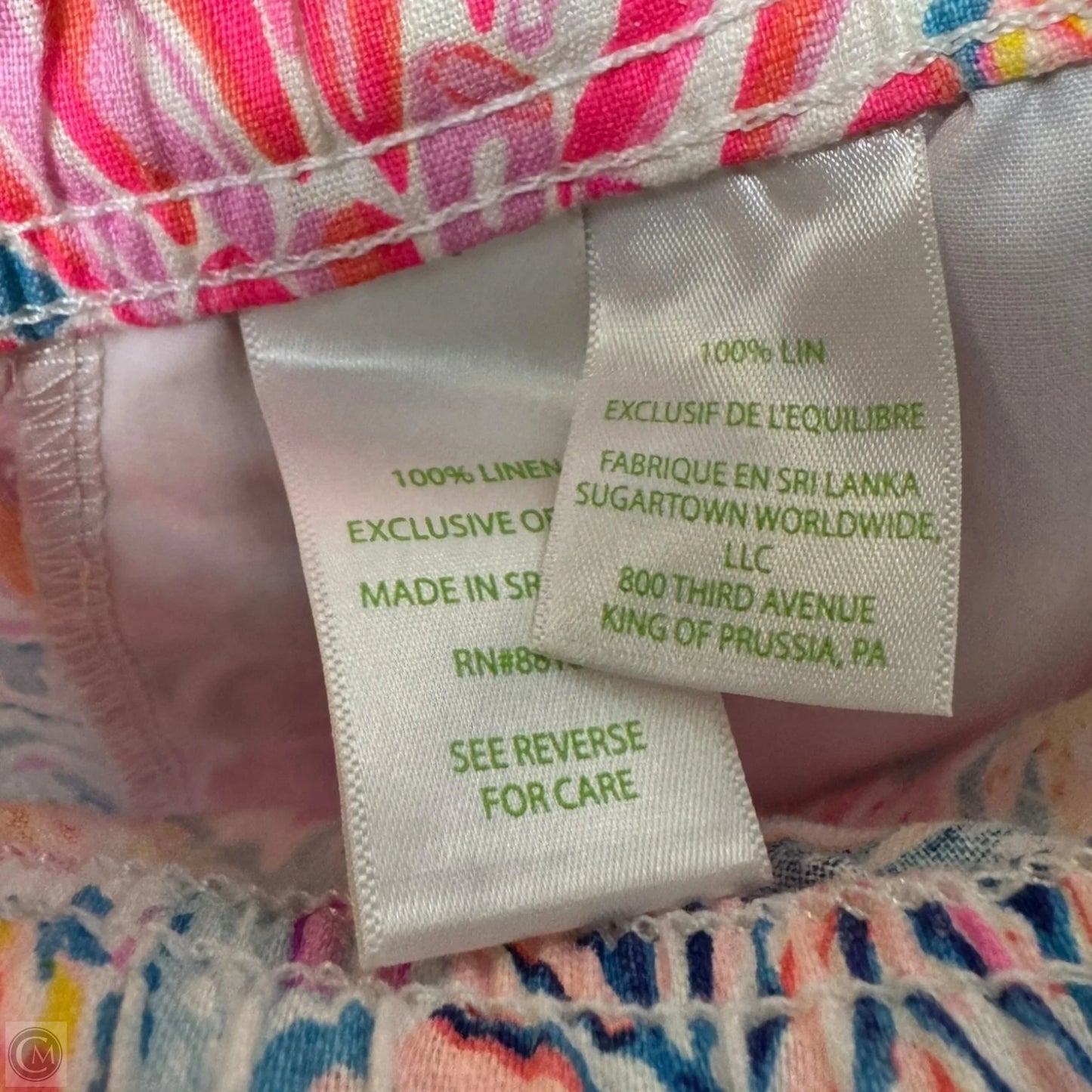 Linen Pants Designer By Lilly Pulitzer In Multi-colored, Size: Xs