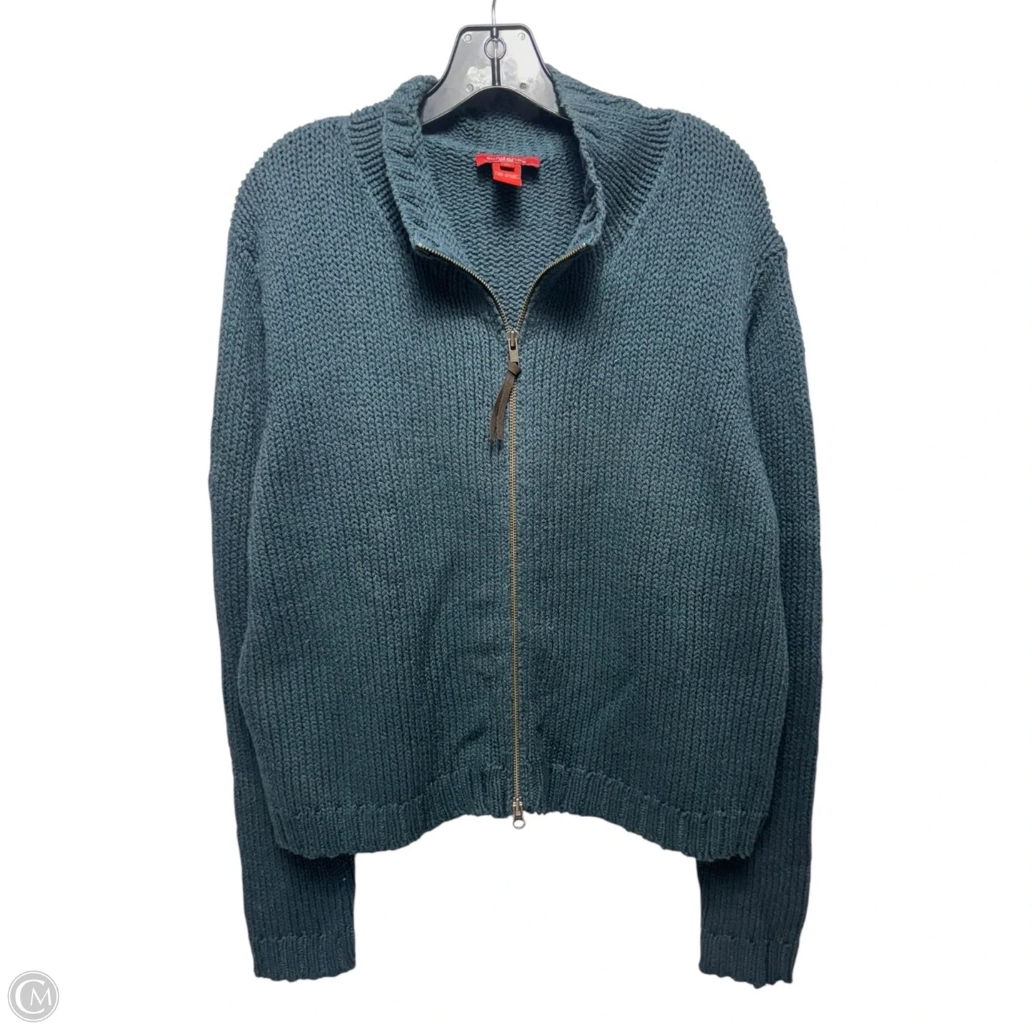 Zip Sweater Cardigan By Sundance In Teal, Size: Xl