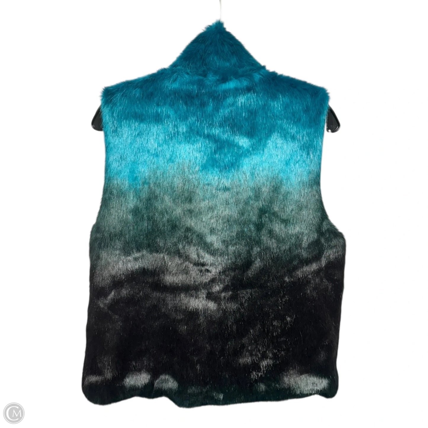 Vest Faux Fur & Sherpa By Cejon In Aqua, Size: M