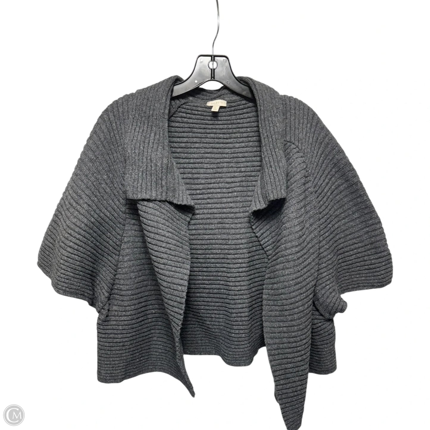 Sweater Cardigan By Talbots In Grey, Size: Xl