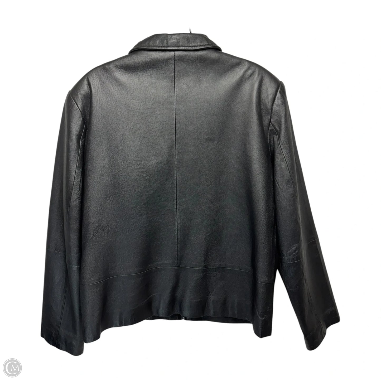 Jacket Leather By Clio In Black, Size: M