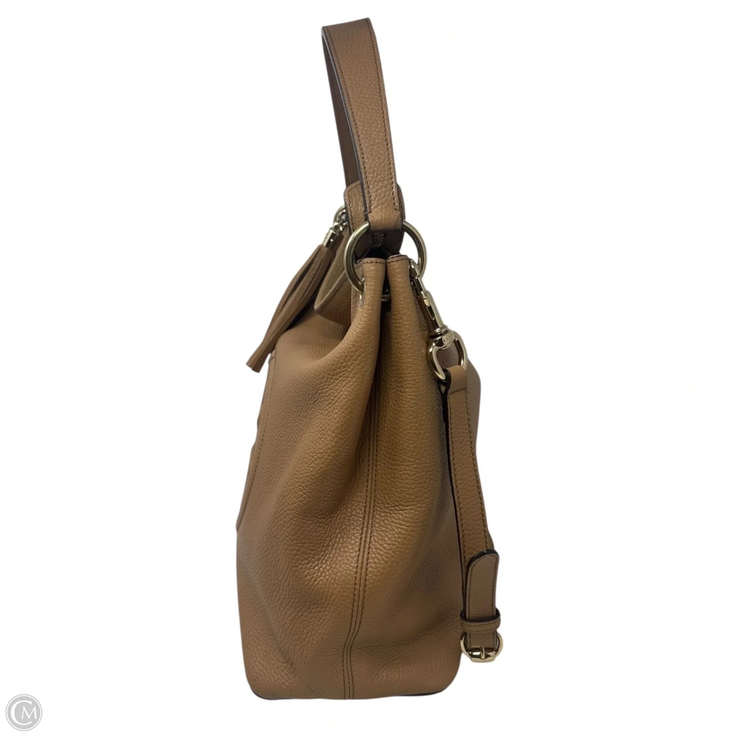 Soho Pebbled Leather Convertible Hobo Bag Luxury Designer By Gucci, Size: Large