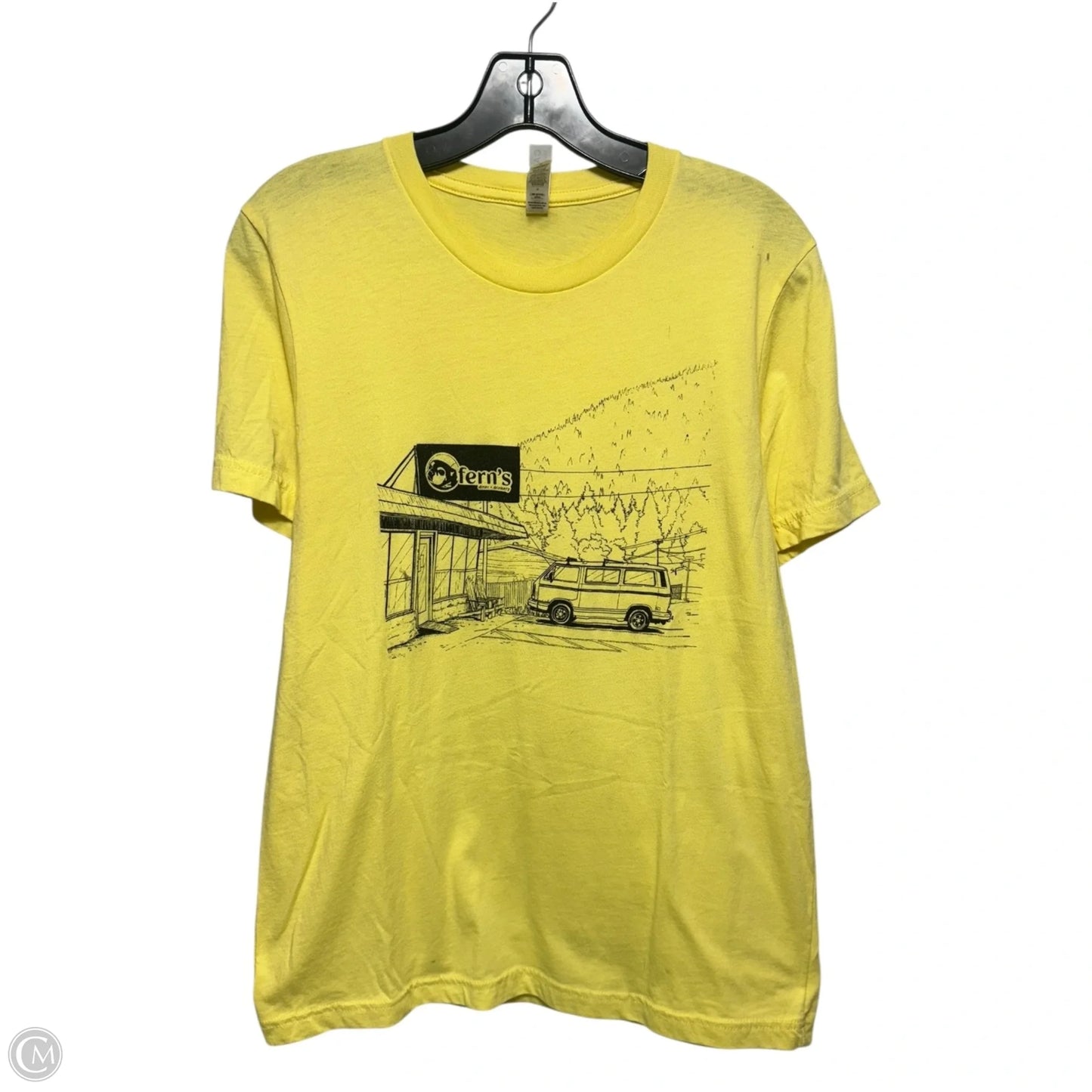 Fern’s Top Short Sleeve In Yellow, Size: M