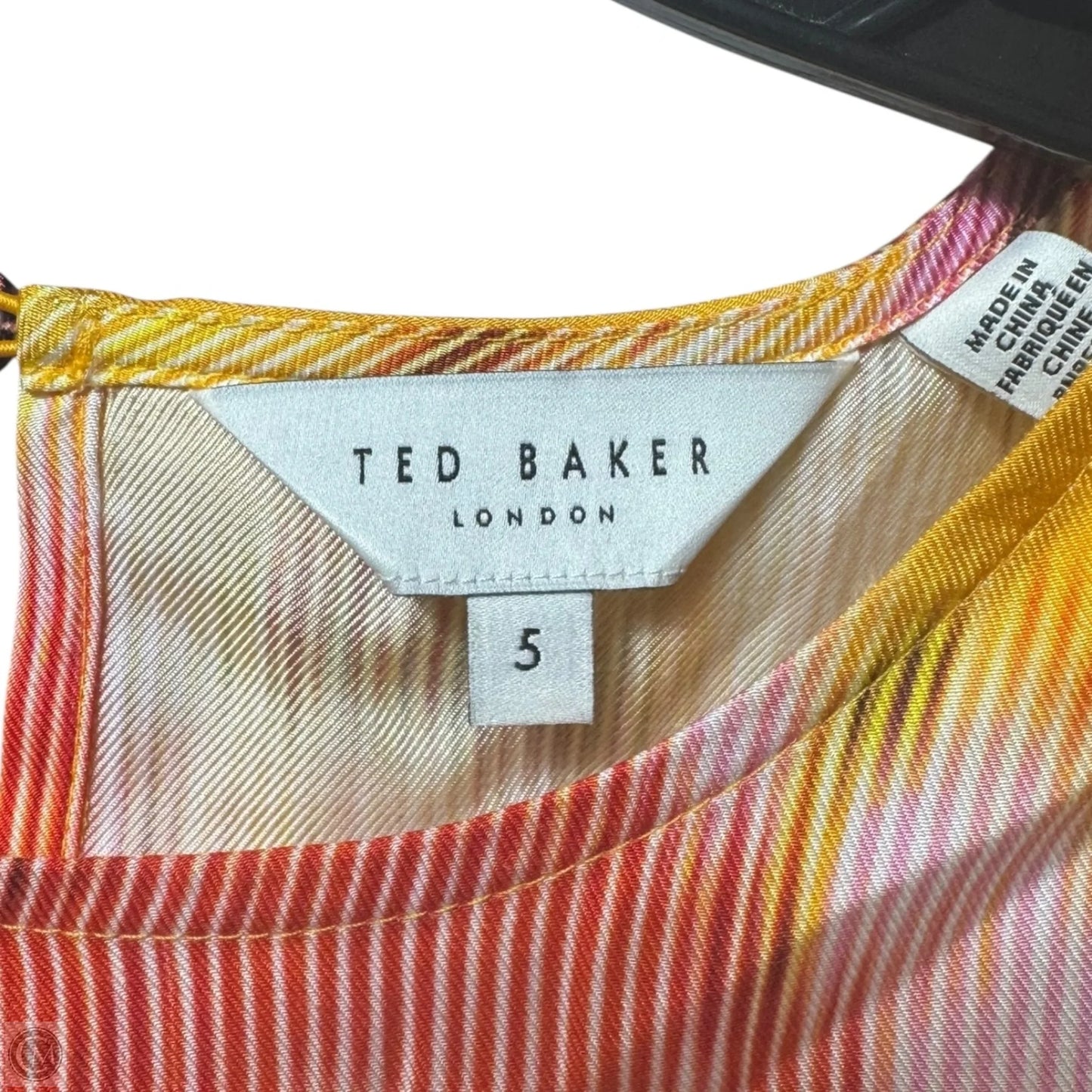 Top Short Sleeve By Ted Baker In Orange, Size: Xl