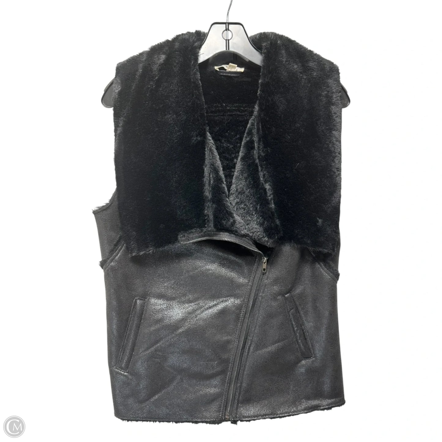 Vest Faux Fur & Sherpa By Thml In Black, Size: M