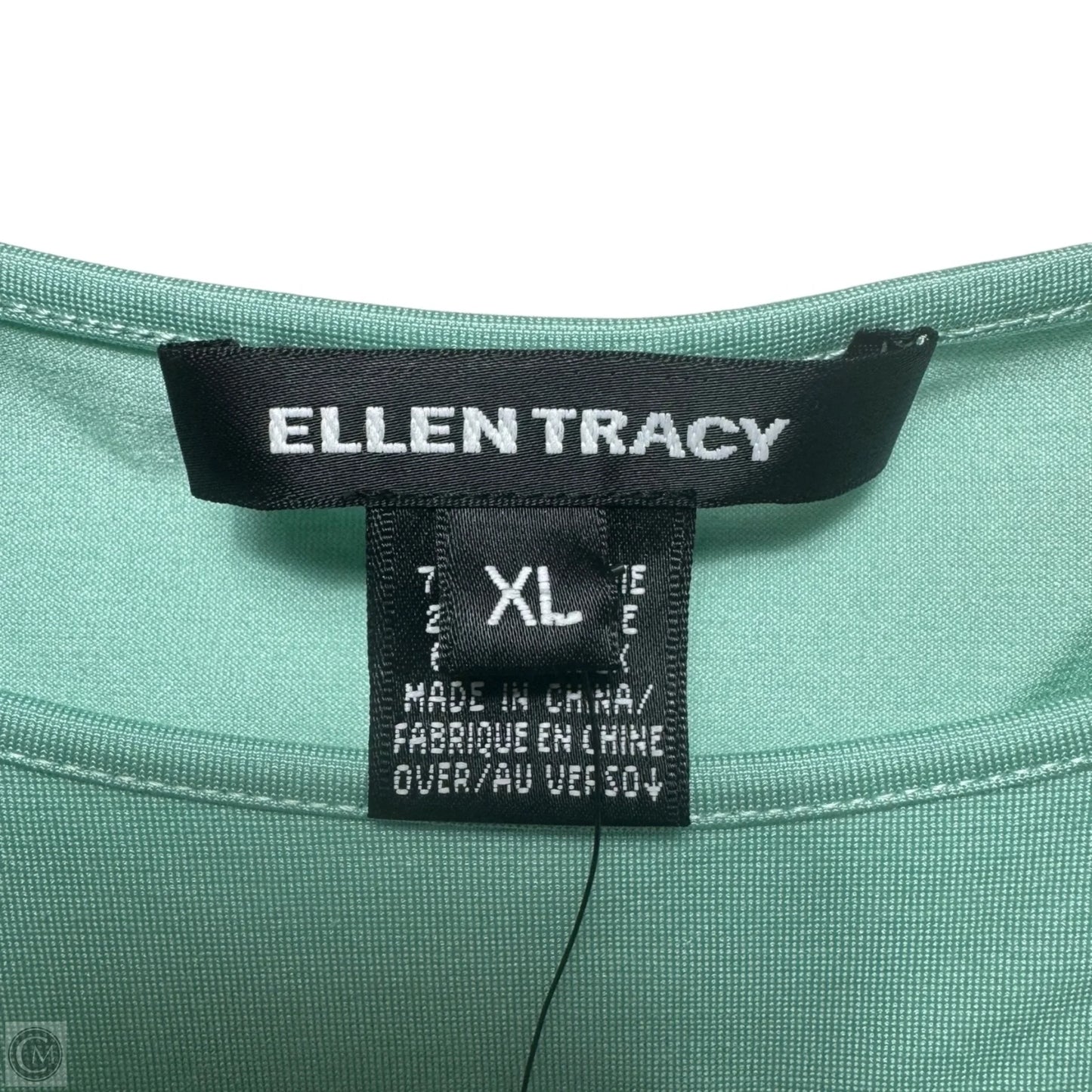 Silk Blend Top Short Sleeve By Ellen Tracy In Azure, Size: Xl