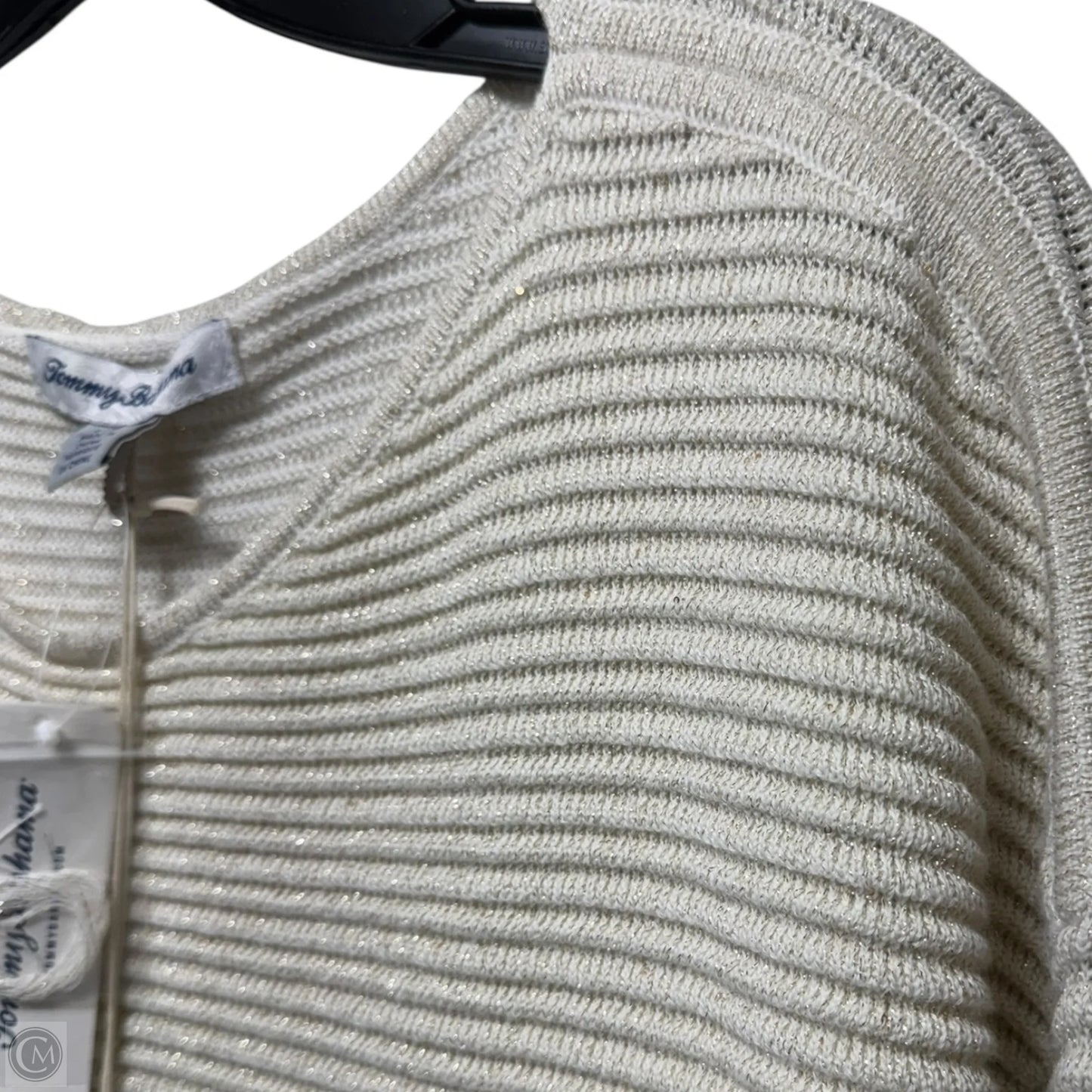 Metallic Sweater By Tommy Bahama In Cream, Size: L