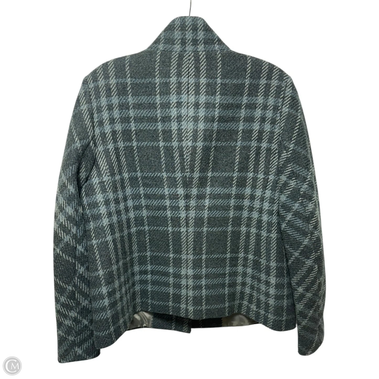 Wool Blend Jacket By Talbots In Plaid Pattern, Size: 10