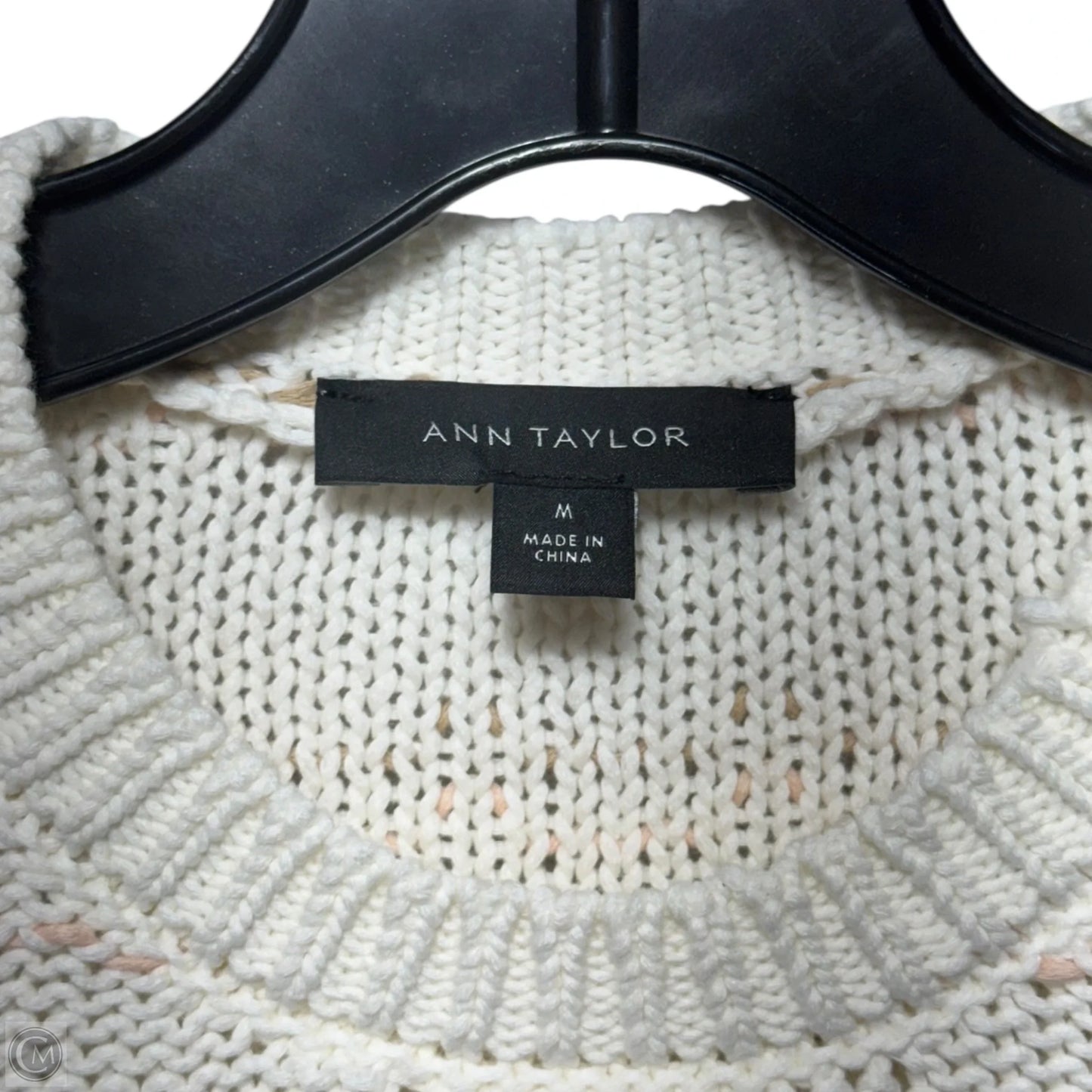 Sweater By Ann Taylor In Cream, Size: M