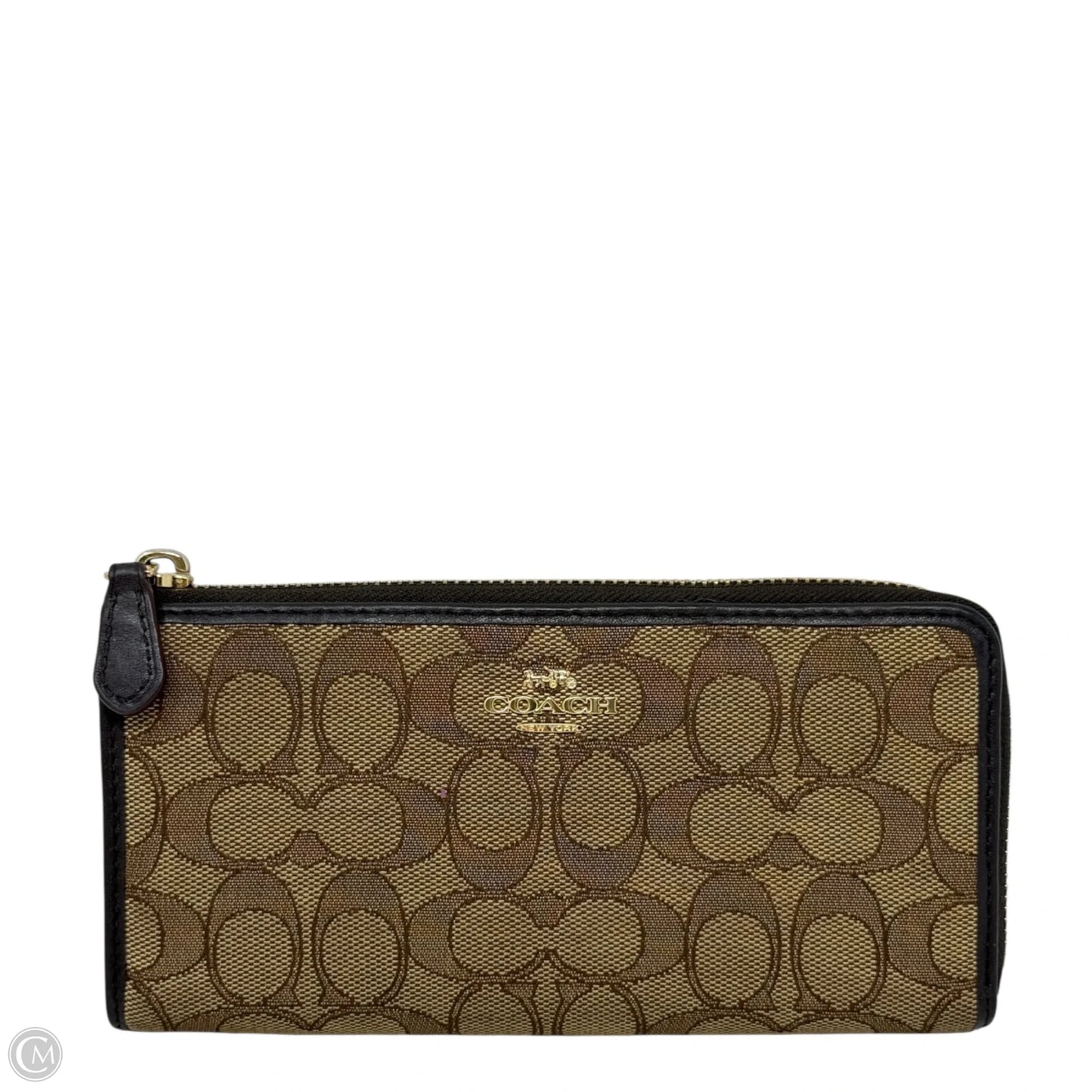 L Zip Wallet In Signature Jacquard Designer By Coach, Size: Medium