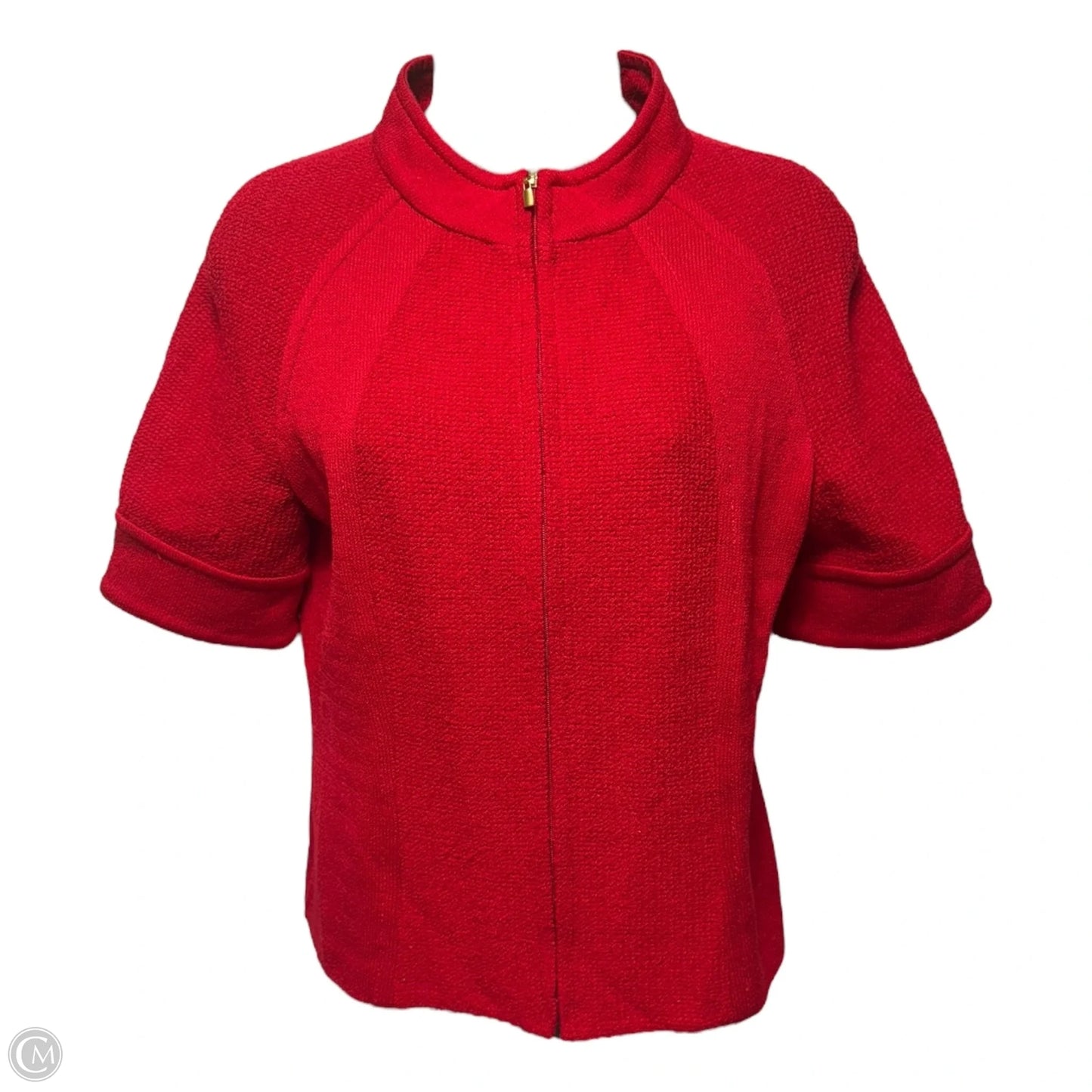 Blazer By St John Knits In Red, Size: 4