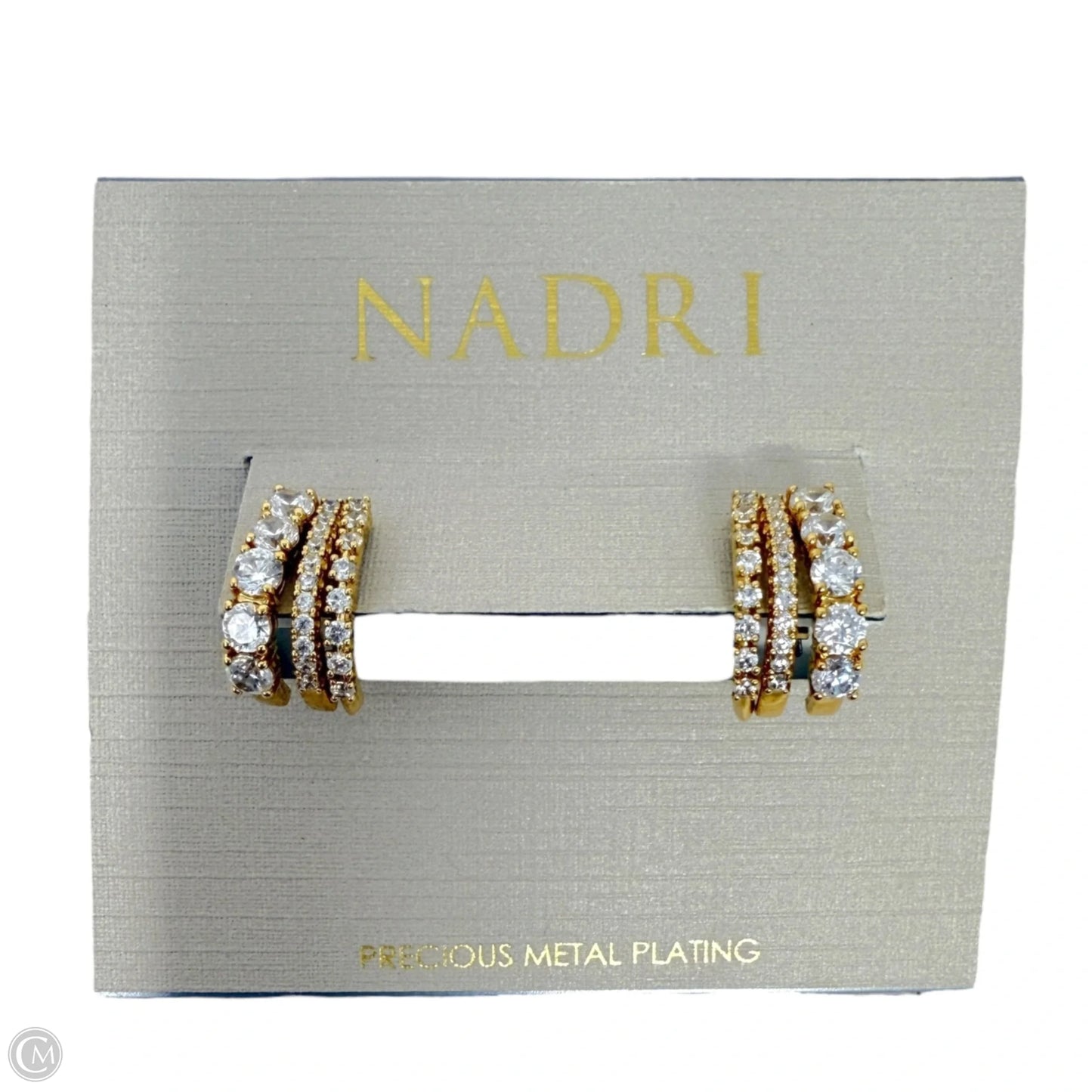 Match point Multi J CZ Hoop Earrings By Nadri