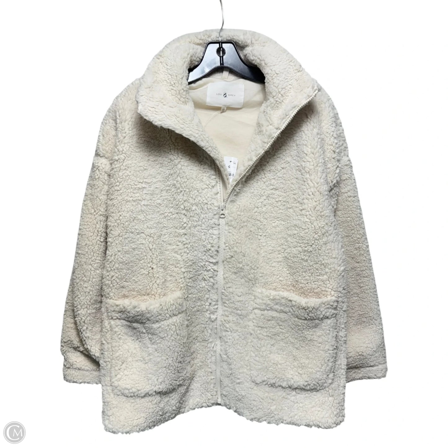 Jacket Faux Fur & Sherpa By Lou And Grey In Cream, Size: Xs