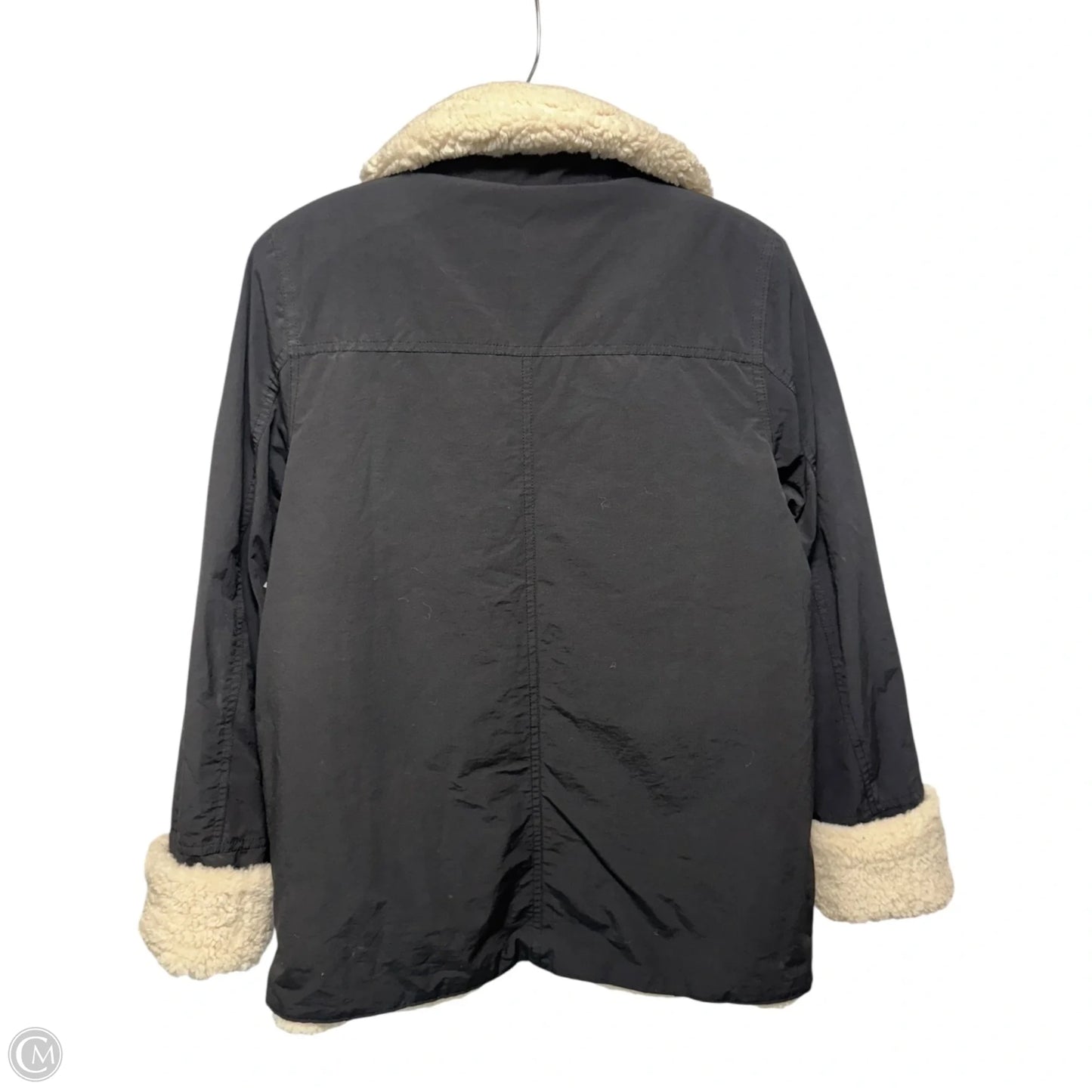 Jacket Faux Fur & Sherpa By Thread And Supply In Black & Cream, Size: Xs