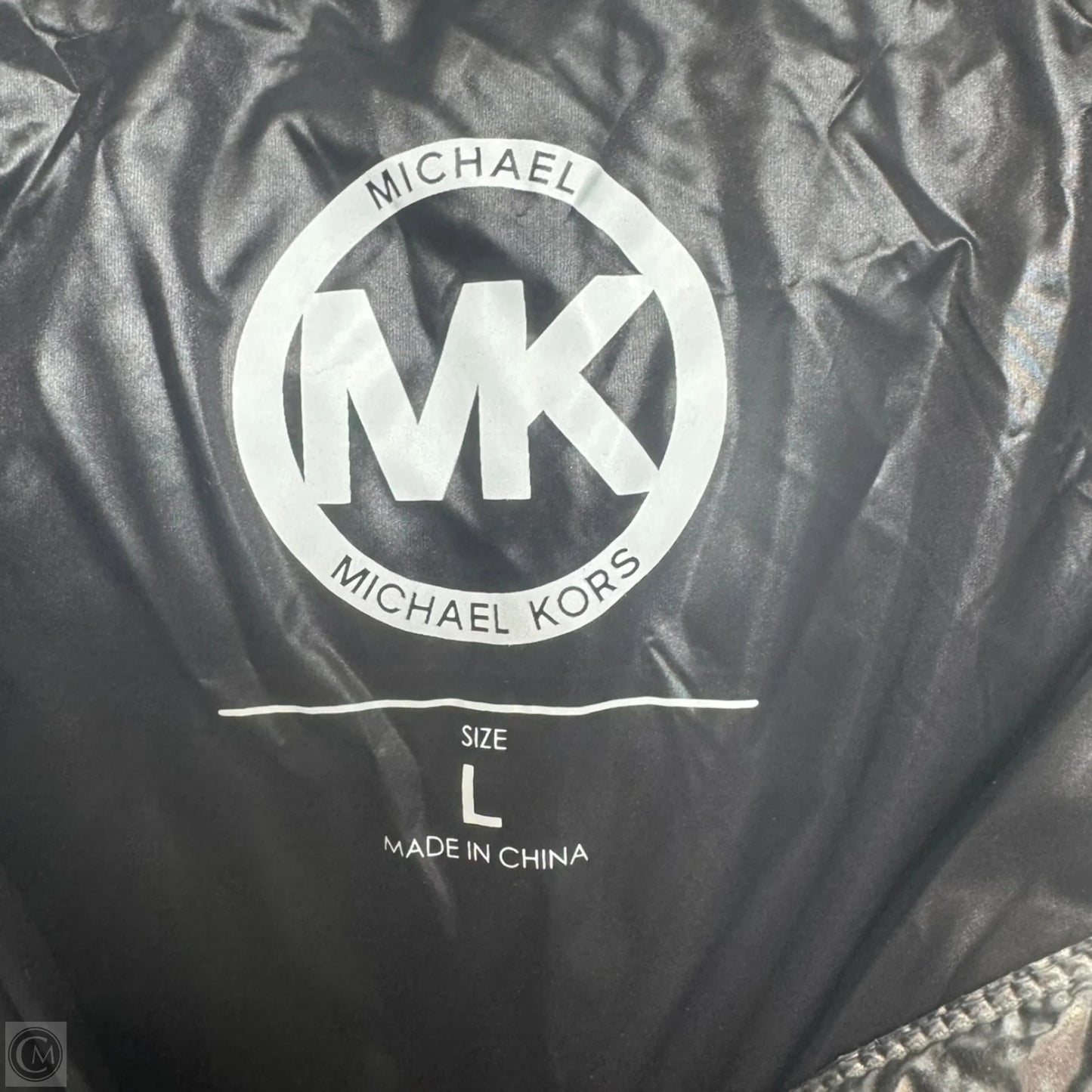 Jacket Puffer & Quilted By Michael By Michael Kors In Silver, Size: L