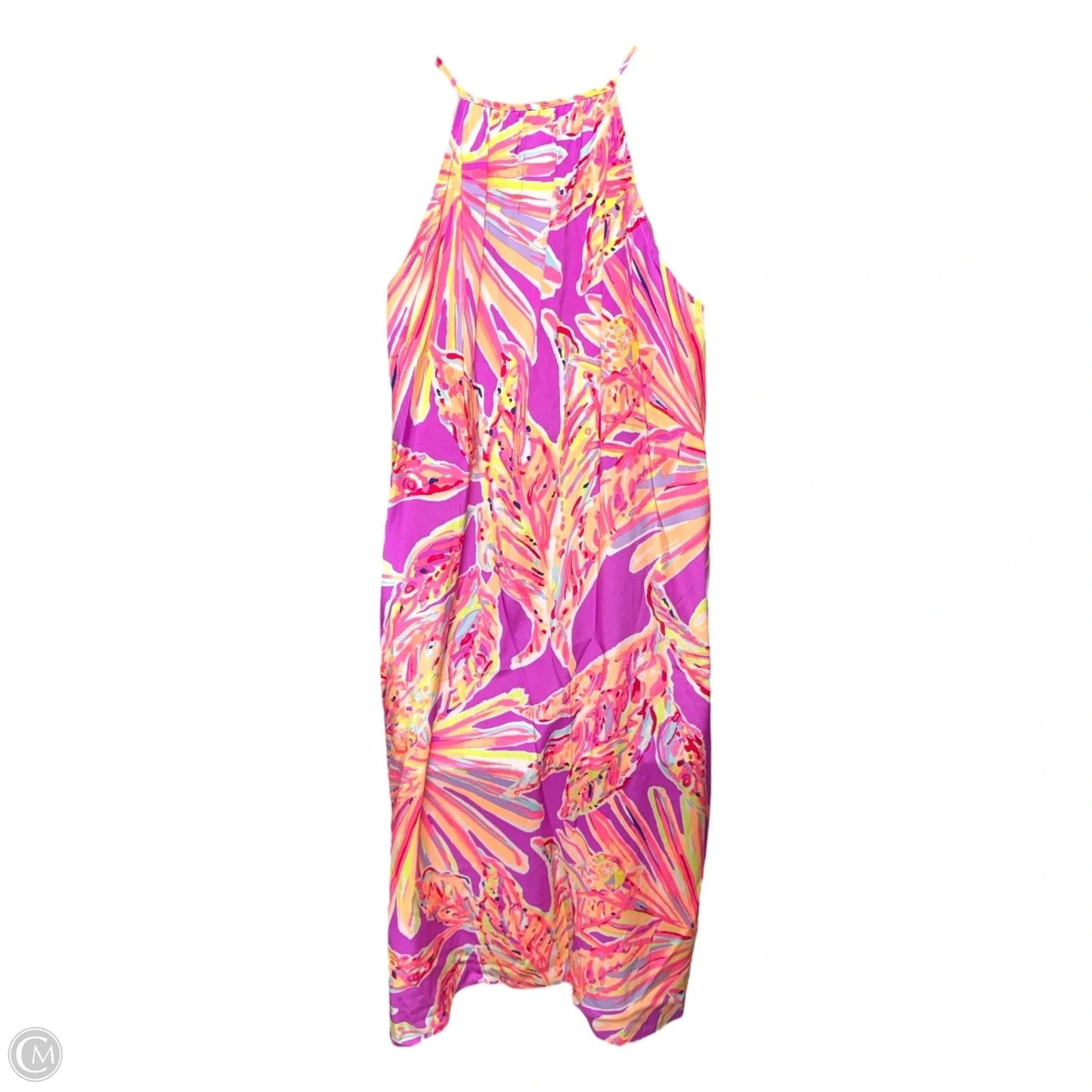Lachelle Silk Midi Dress Designer By Lilly Pulitzer In Amethyst Sunseekers, Size: M