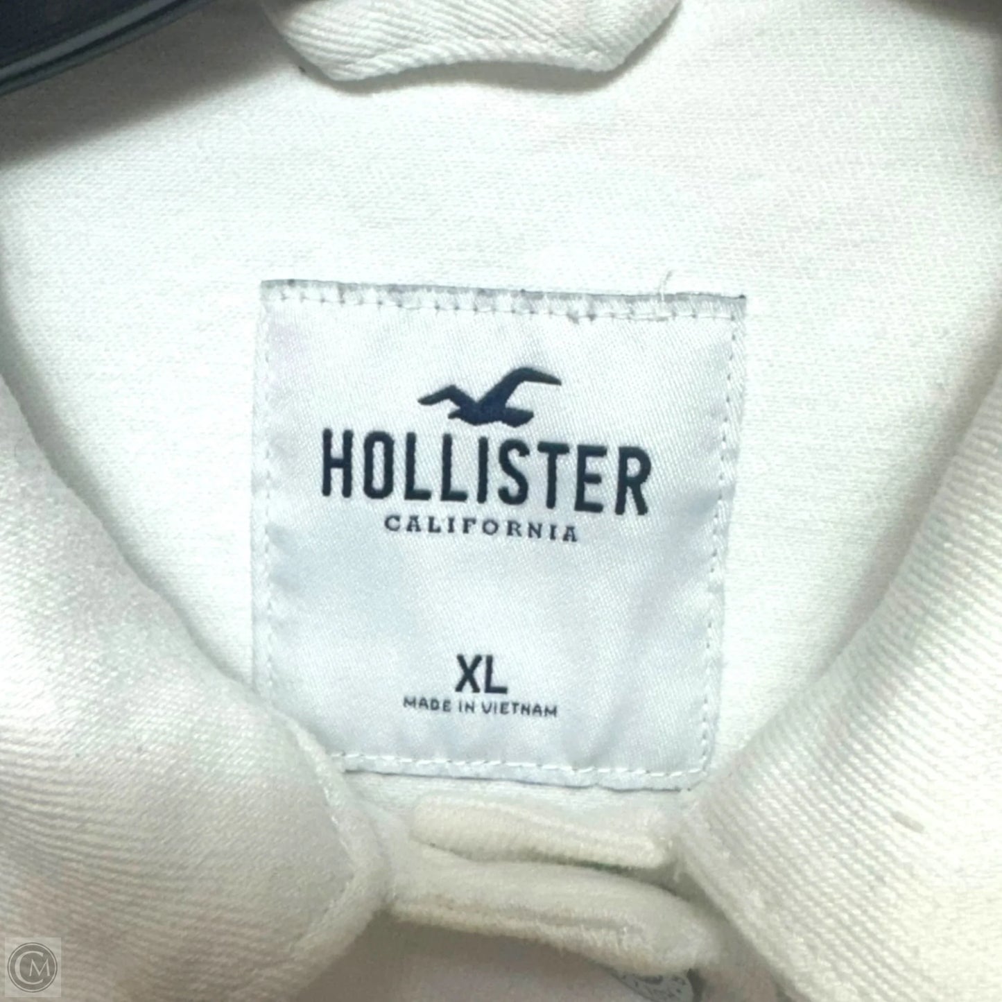 Jacket Denim By Hollister In White, Size: Xl