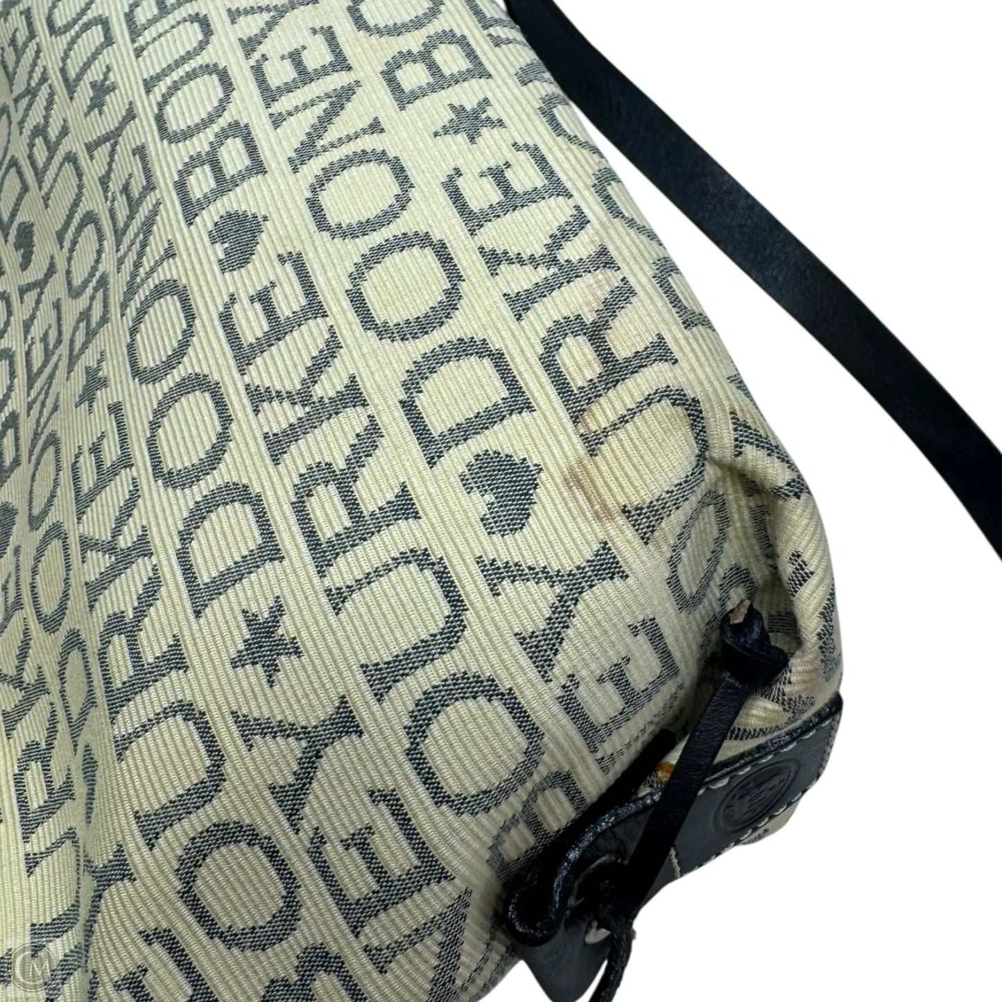 Vintage Signature Canvas Handbag Designer By Dooney And Bourke, Size: Small