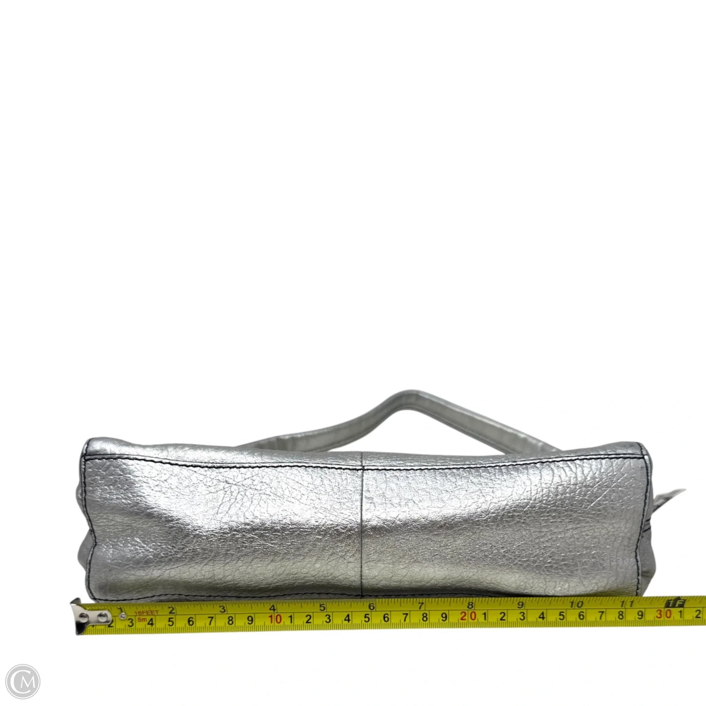 Metallic Leather Shoulder Bag By Perlina, Size: Medium