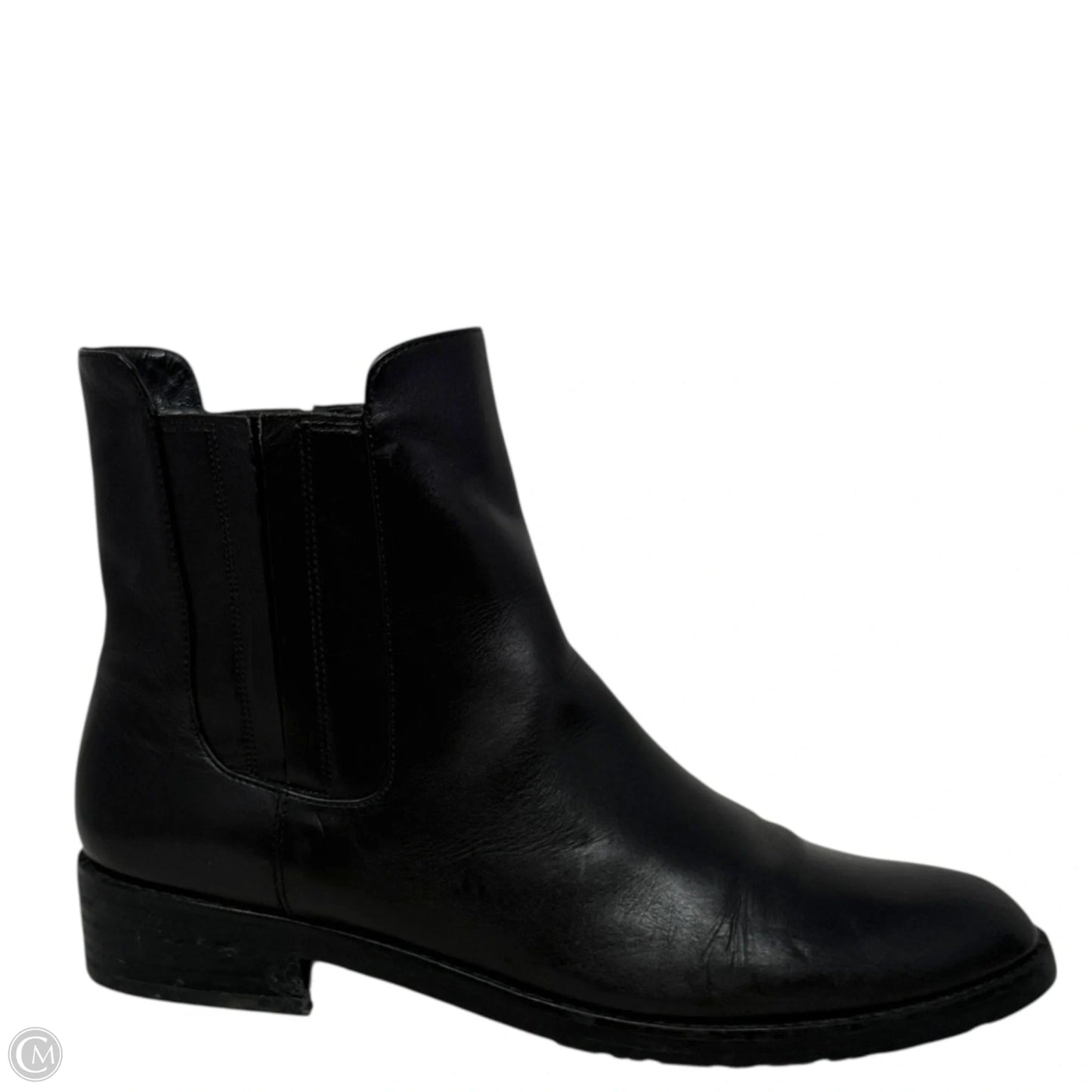 Basilico Leather Chelsea Booties Designer By Stuart Weitzman In Black, Size: 7.5