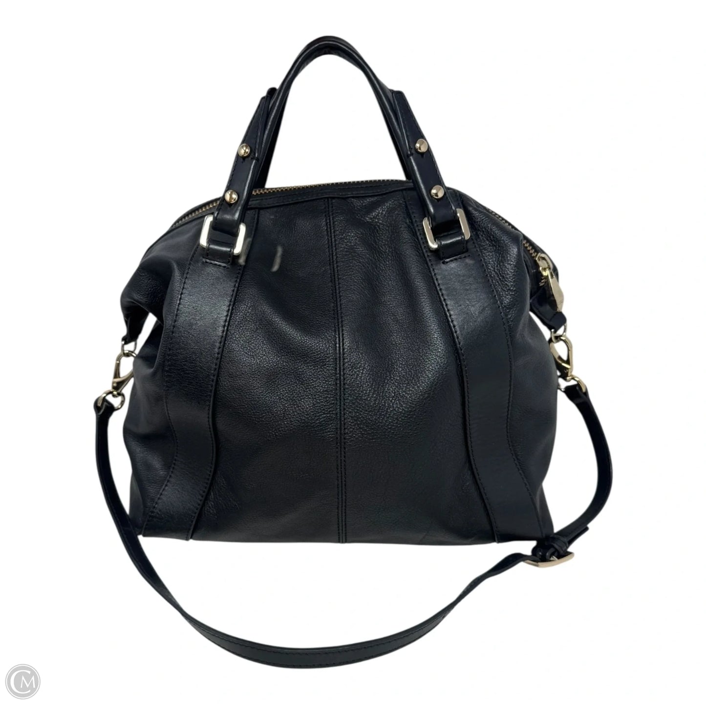 Double Zip Handbag Leather By Pour La Victoire, Size: Large