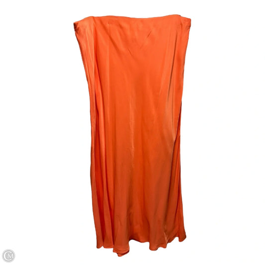 The Tilda Maxi Slip Skirt By Anthropologie In Orange, Size: XL