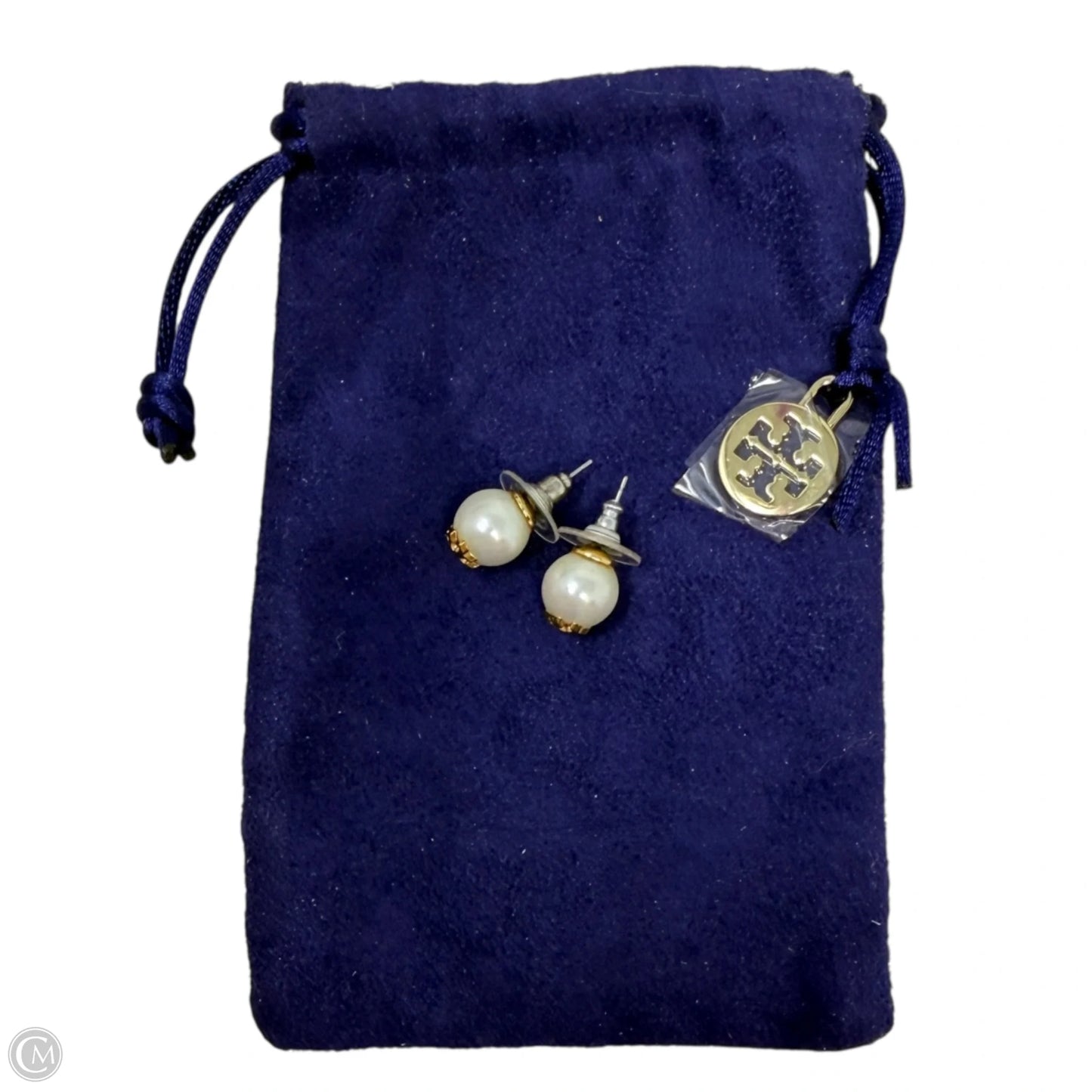 Kira Faux Pearl Stud Earrings Designer By Tory Burch