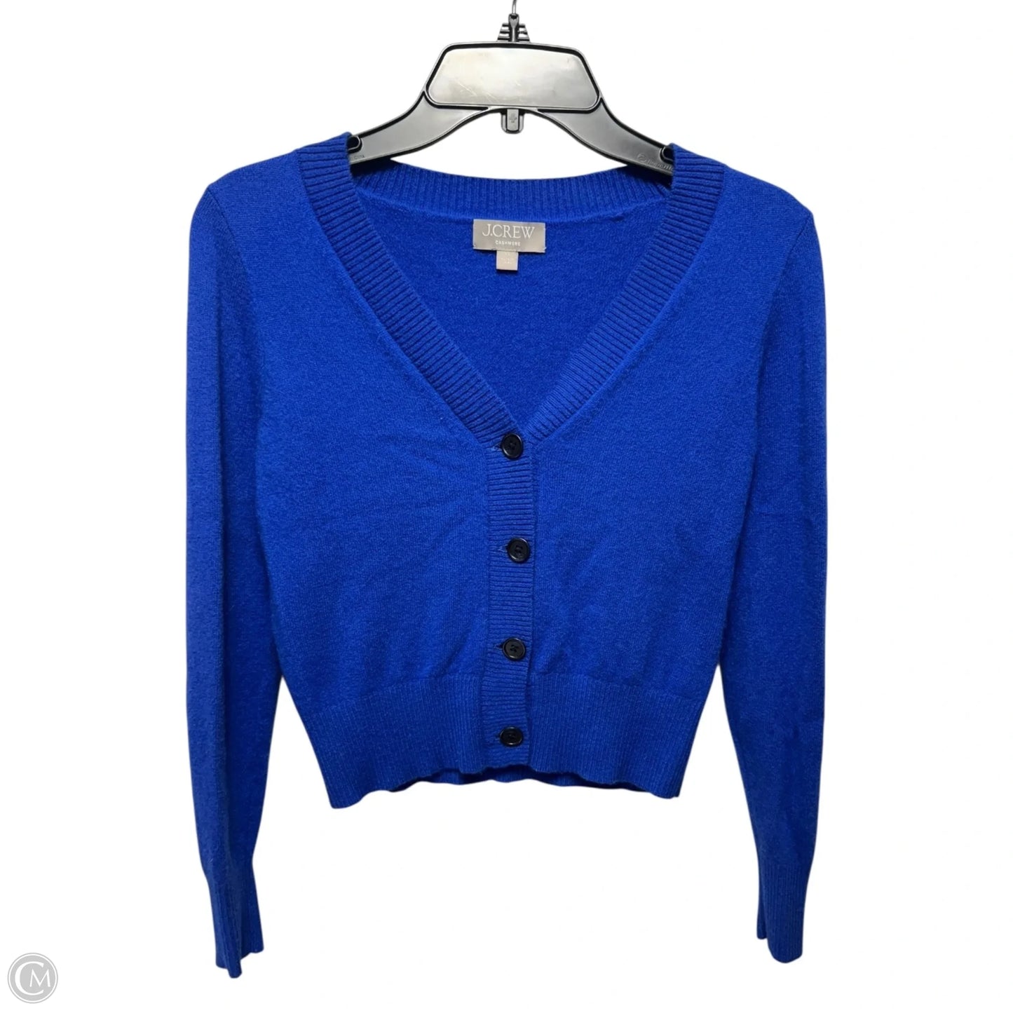 Cropped Sweater Cardigan Cashmere By J. Crew In Blue, Size: Xs