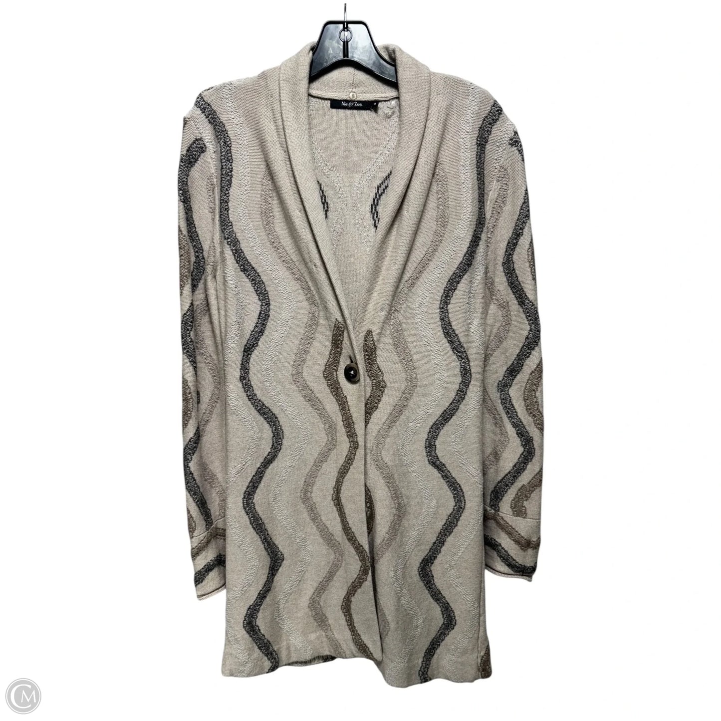Sweater Cardigan By Nic + Zoe In Tan, Size: S