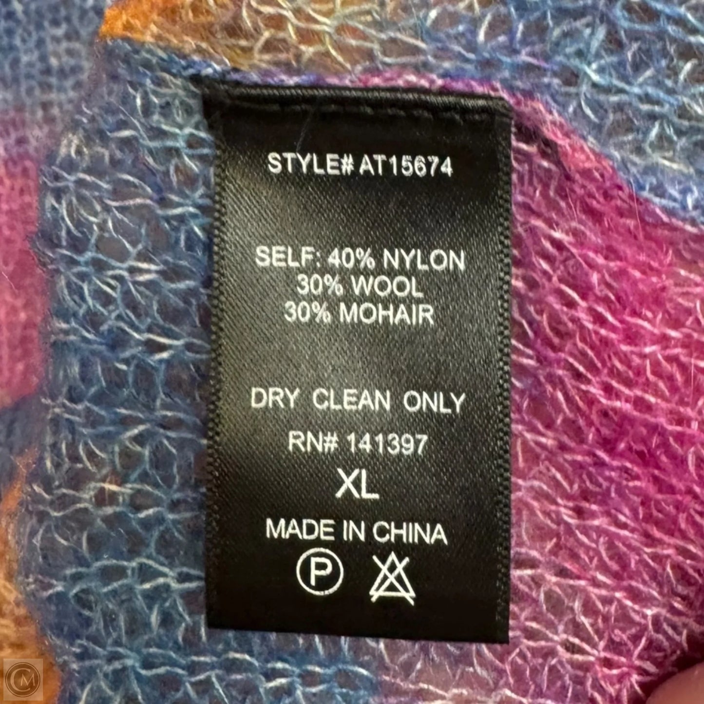 Mohair Blend Sweater By Astr In Multi-colored, Size: Xl