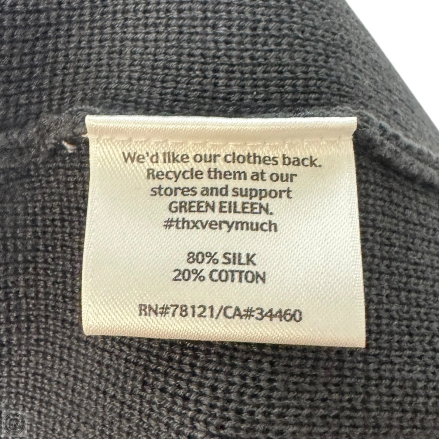 Silk & Cotton Sweater Cardigan By Eileen Fisher In Black, Size: M