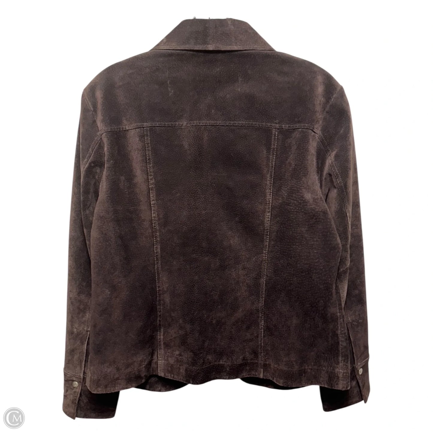 Jacket Leather By Live A Little In Brown, Size: M