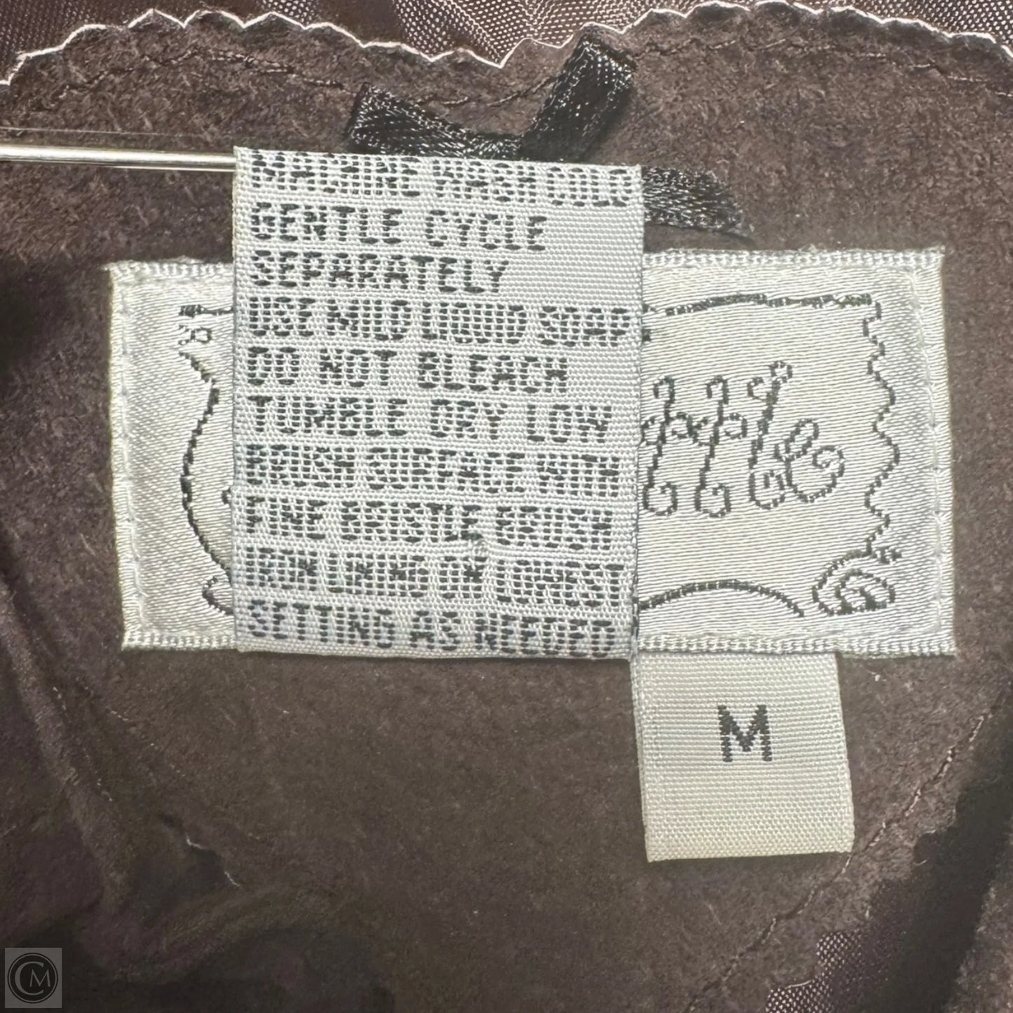 Jacket Leather By Live A Little In Brown, Size: M