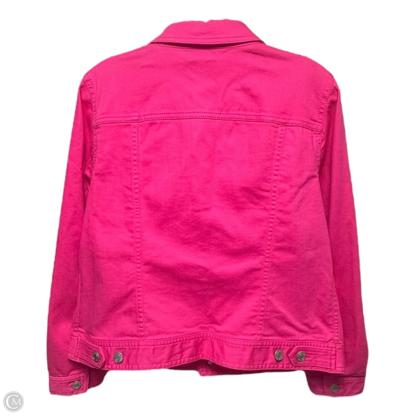 Jacket Denim By Talbots In Pink, Size: Lp