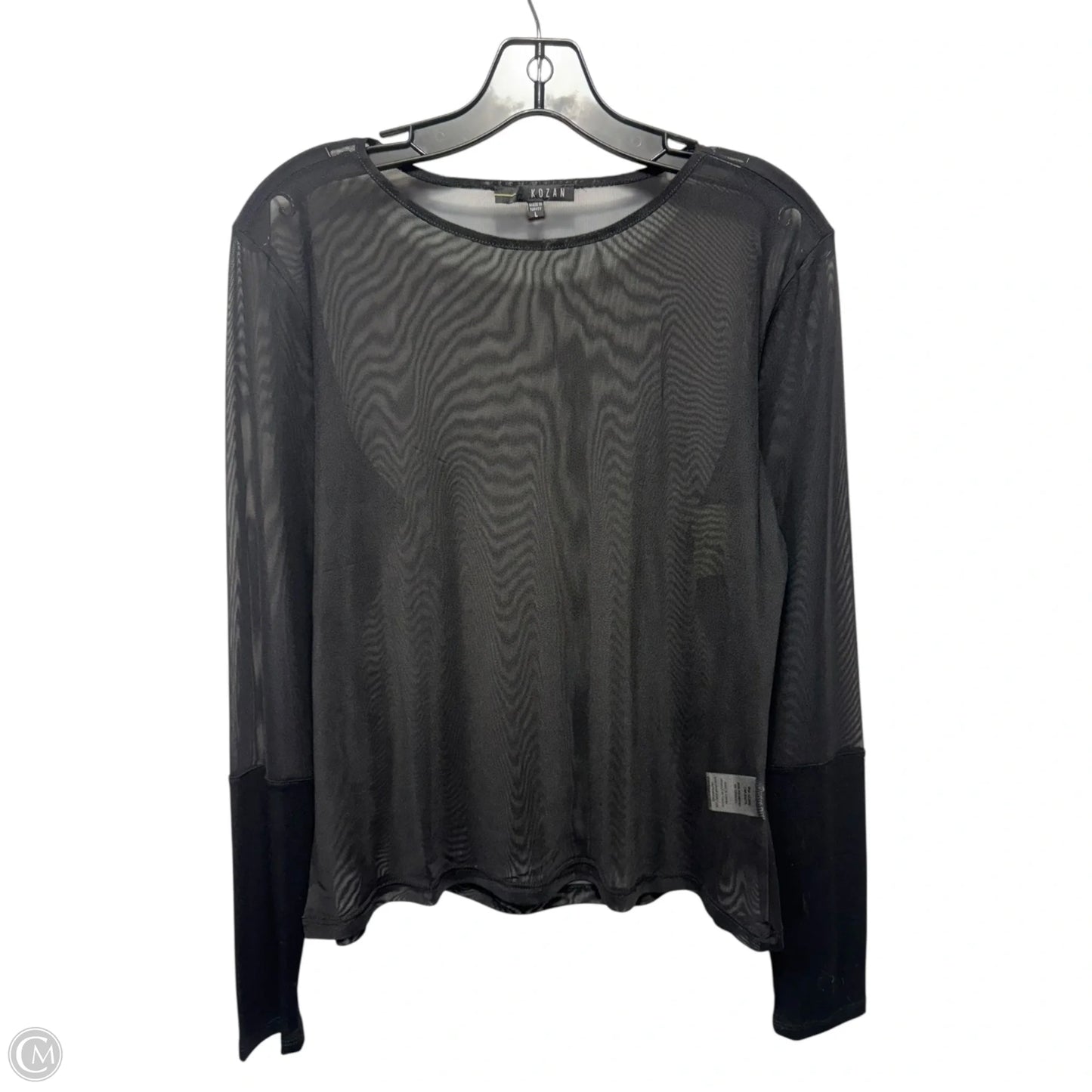 Mesh Top Long Sleeve By Kozan In Black, Size: L