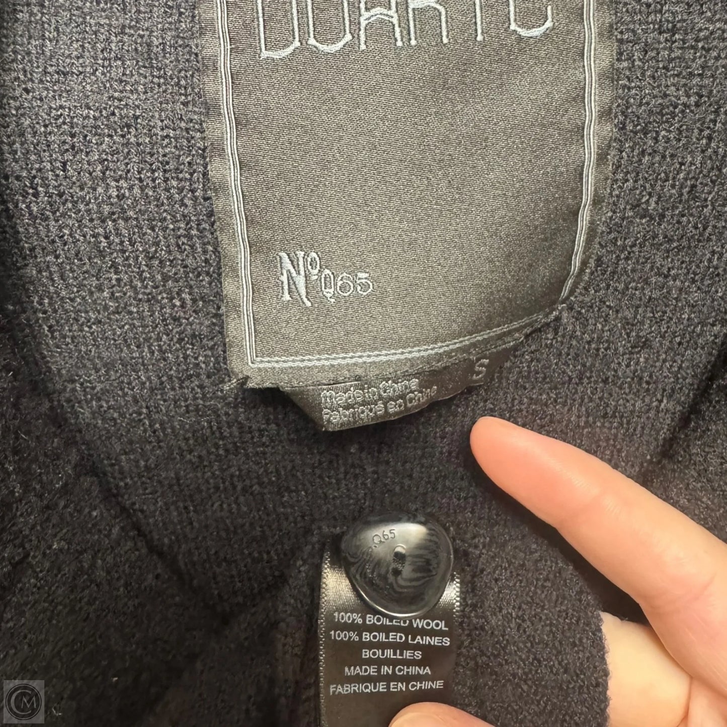 Wool Sweater Cardigan By Duarte In Black, Size: S