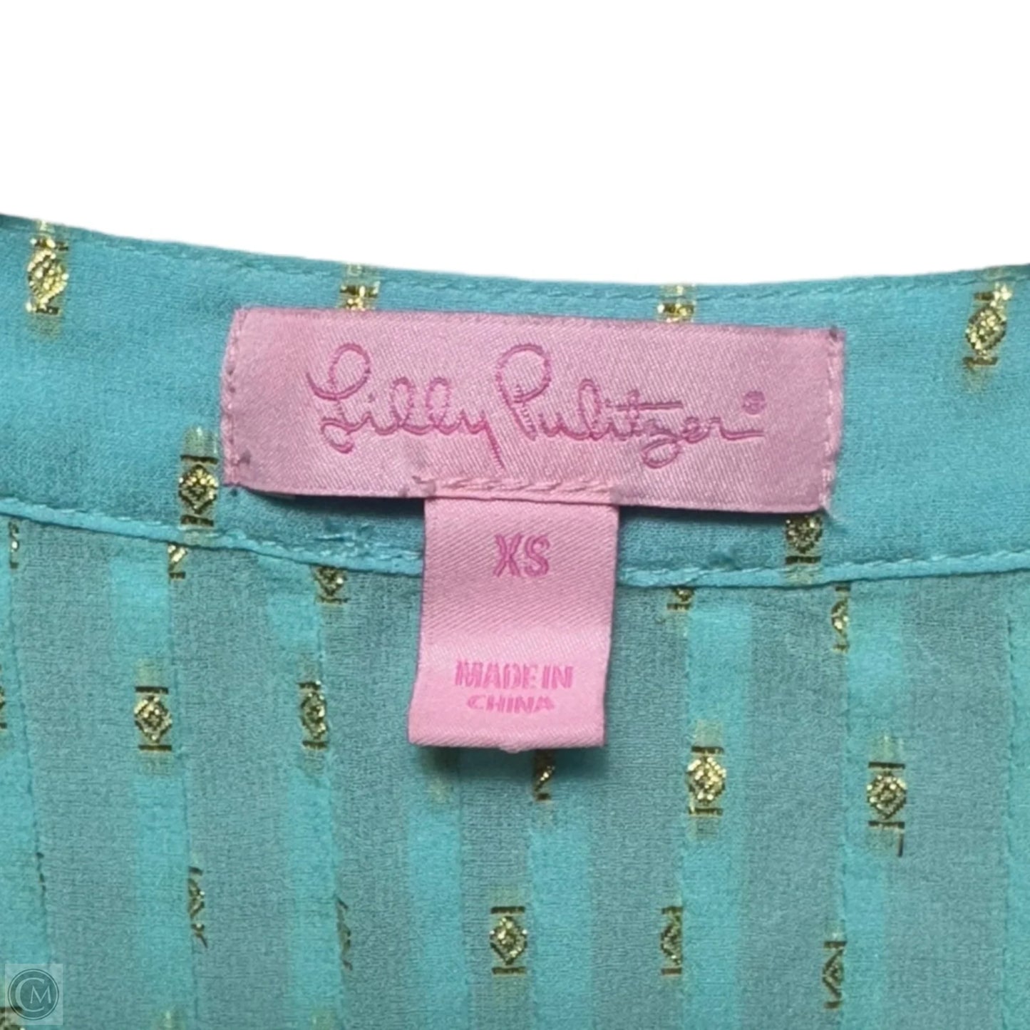 Top Long Sleeve Designer By Lilly Pulitzer In Aqua, Size: Xs