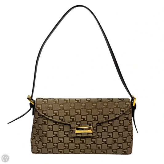 Vintage Monogram Shoulder Handbag Luxury Designer By St John Collection, Size: Medium