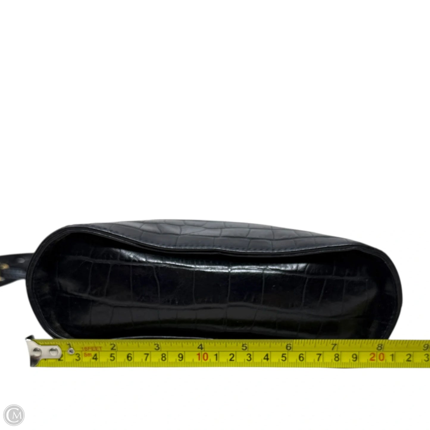 Croc Embossed Italian Leather Crossbody By Claudio Ferrici, Size: Small