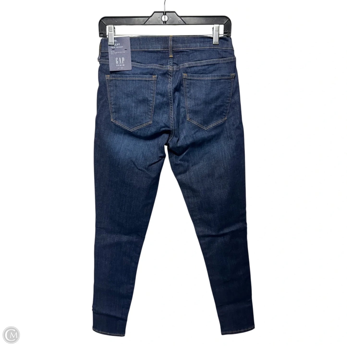 Jeans Skinny By Gap In Blue Denim, Size: 8 long