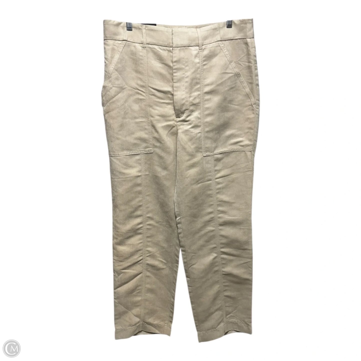 Faux Suede Pants Cargo & Utility By Banana Republic In Cream, Size: 12